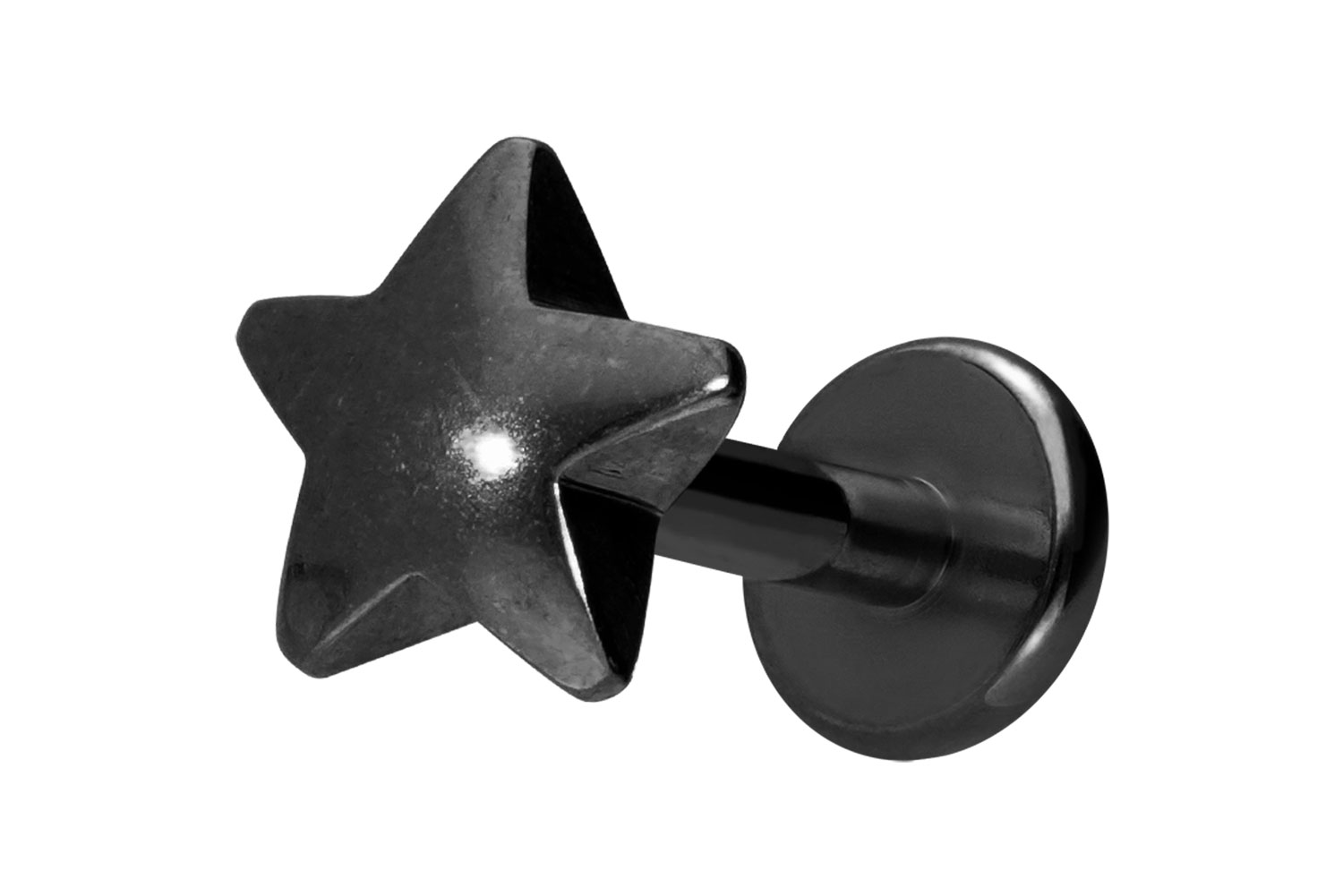 Titan Labret Piercing mit Innengewinde STERN